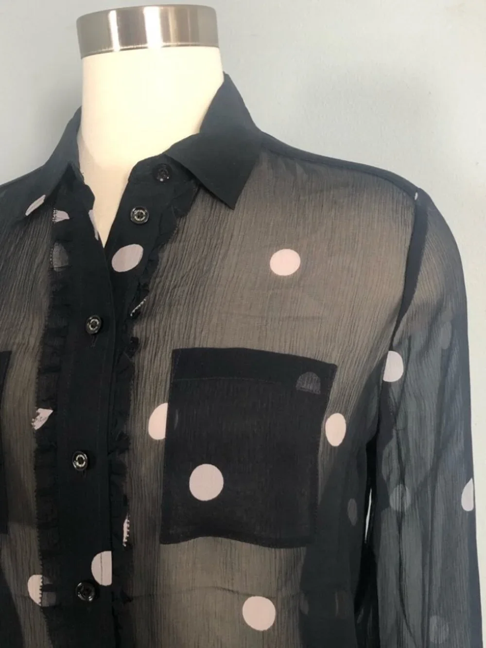 Kate Spade Black and White Polka Dot Blouse